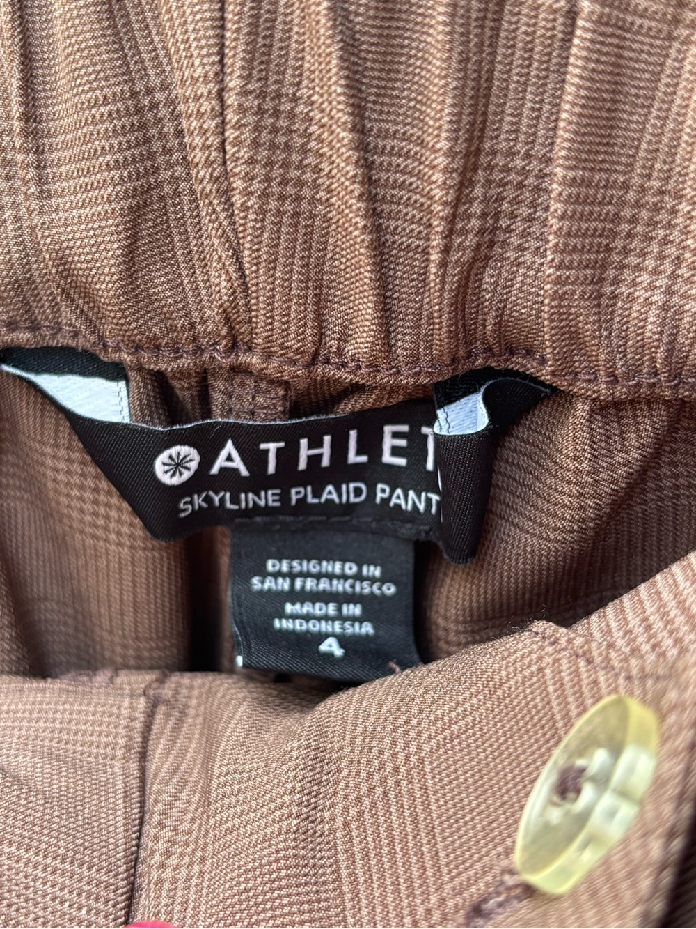 Athleta Brown Plaid Skyline Pants